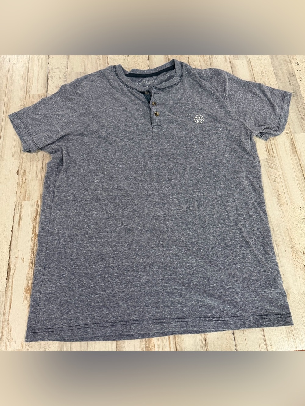 Aeropostale Men’s Large Gray Henley Short Sleeve Shirt A87 NY